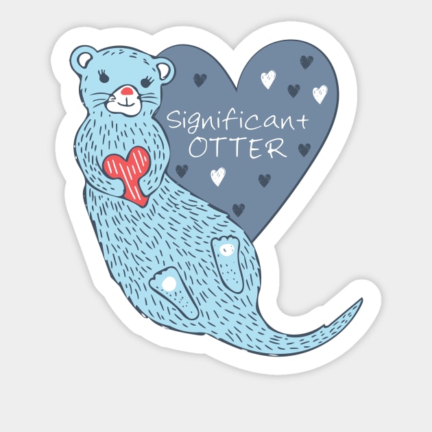 Significant Otter Sticker by Jacqueline Hurd